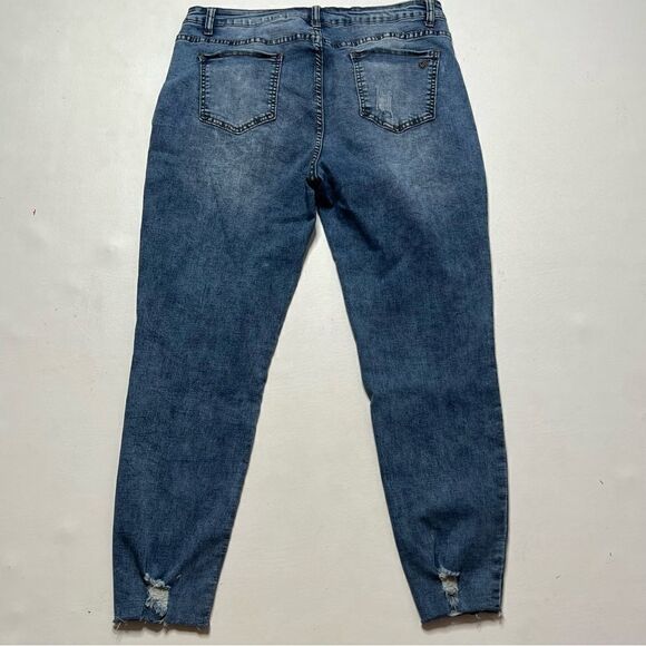 William Rast | Button Fly High Rise Factory Distressed Raw Hem Skinny Jeans - Picture 5 of 7